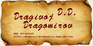 Dragivoj Dragomirov vizit kartica